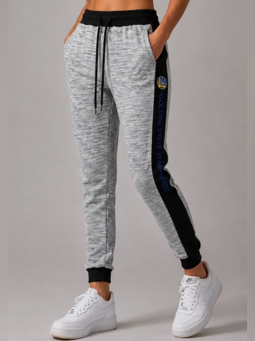 NBA • Heather Grey Official Golden State Warriors Jogger Sweatpants, S